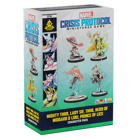 Marvel Crisis Protocol - Mighty Thor, Sif, Thor & Loki - Español