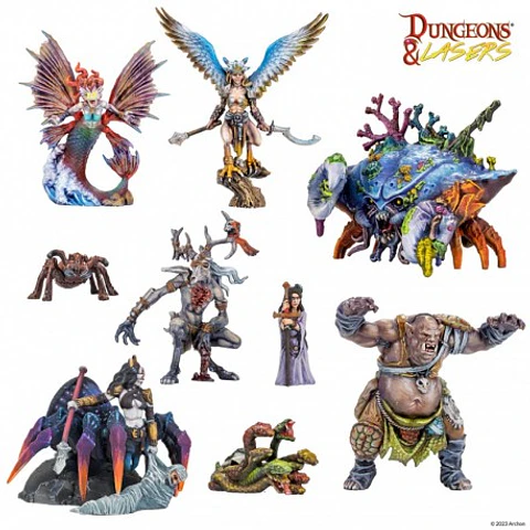 Preventa - Fantasy Miniatures Set - Dungeons & Lasers