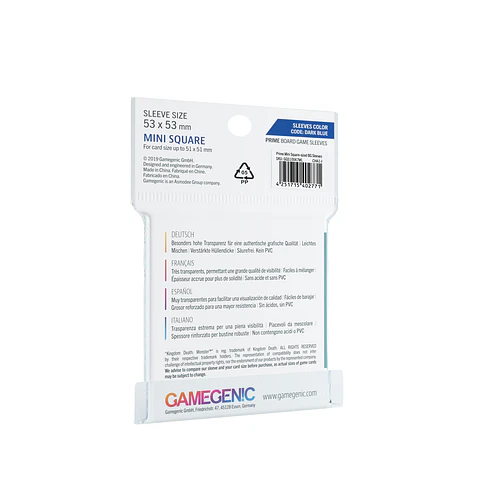Game Genic - PRIME BG Sleeves - Square Mini (53 x 53 mm)
