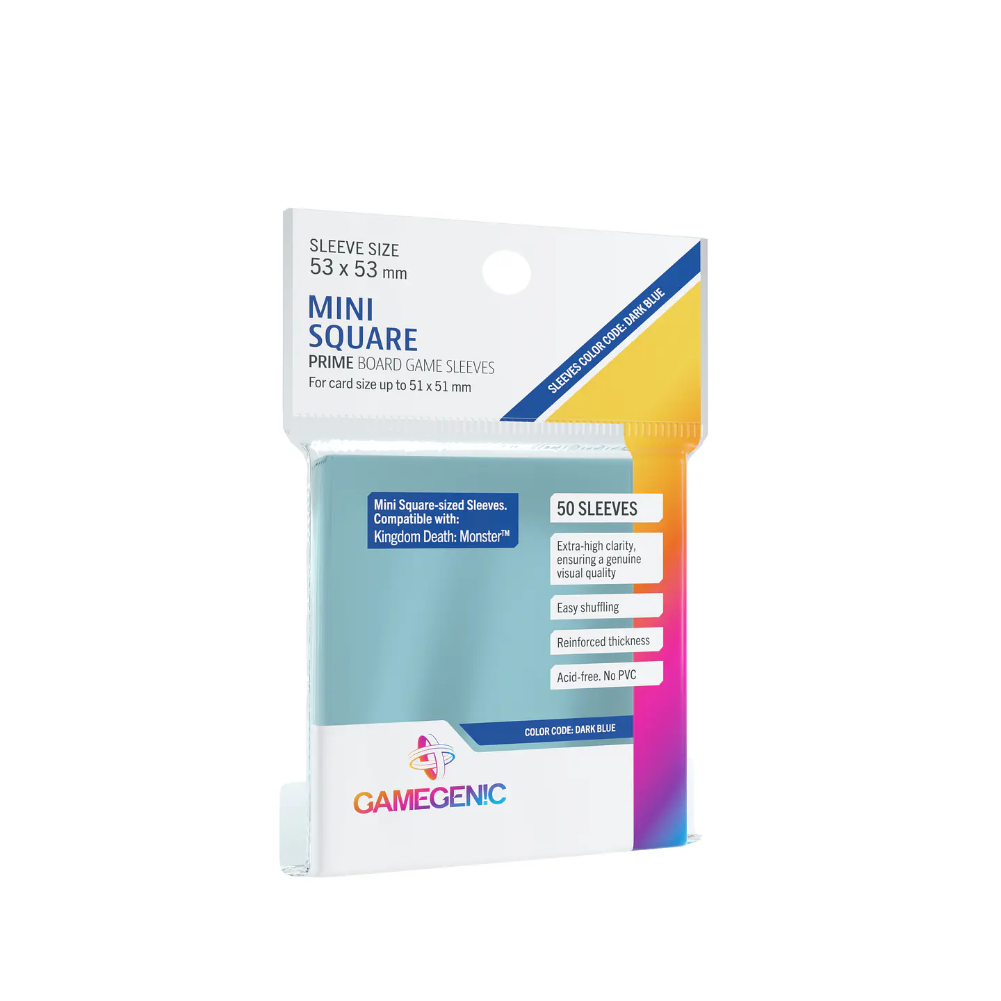Game Genic - PRIME BG Sleeves - Square Mini (53 x 53 mm) 1