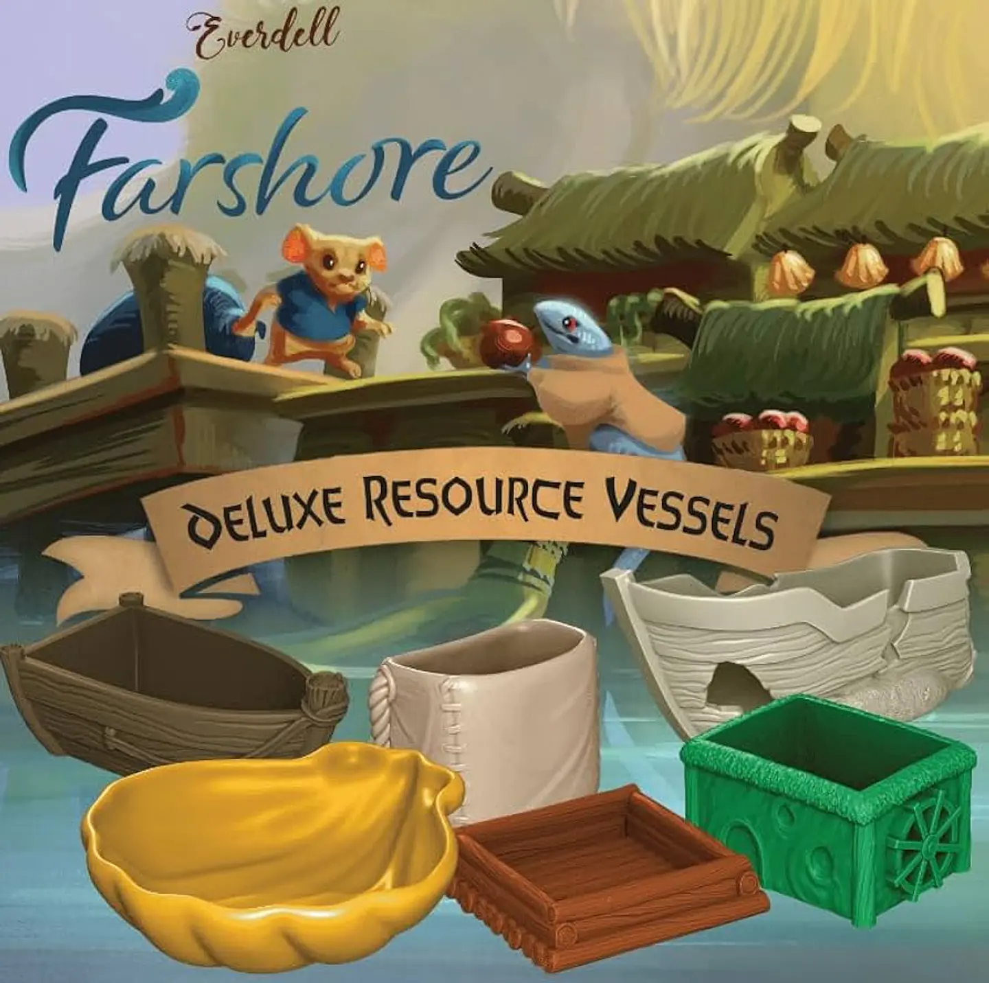 Everdell Farshore: : Edición Esencial - Contenedores de Recursos Deluxe - Español 1