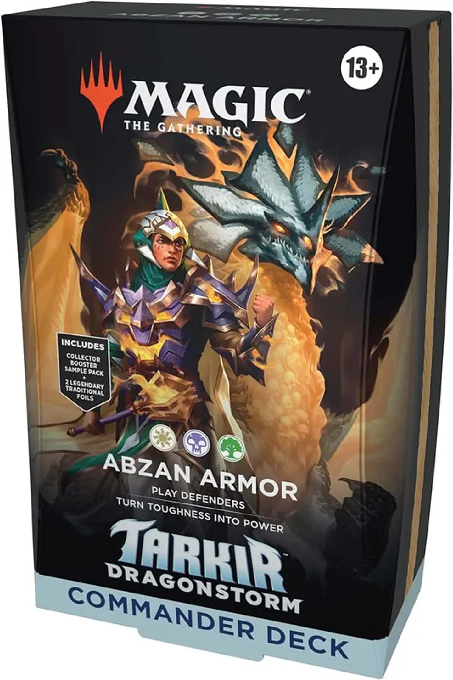 MTG Commander Deck Tarkir Dragonstorm - Abzan Armor Commander Deck - Inglés  1