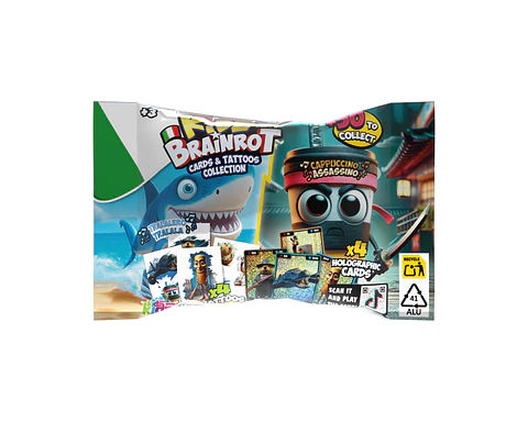 Brainrot Holographic Cards + Tattoos 