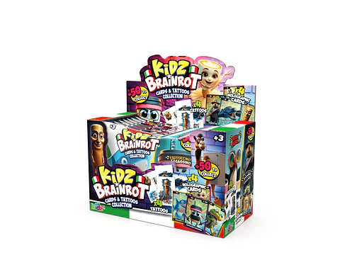 Brainrot Holographic Cards + Tattoos 