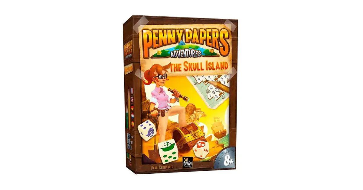 Jeu De Société Penny Papers : Skull Island - Marque Sit Down | Neuf, Fabriqué En France