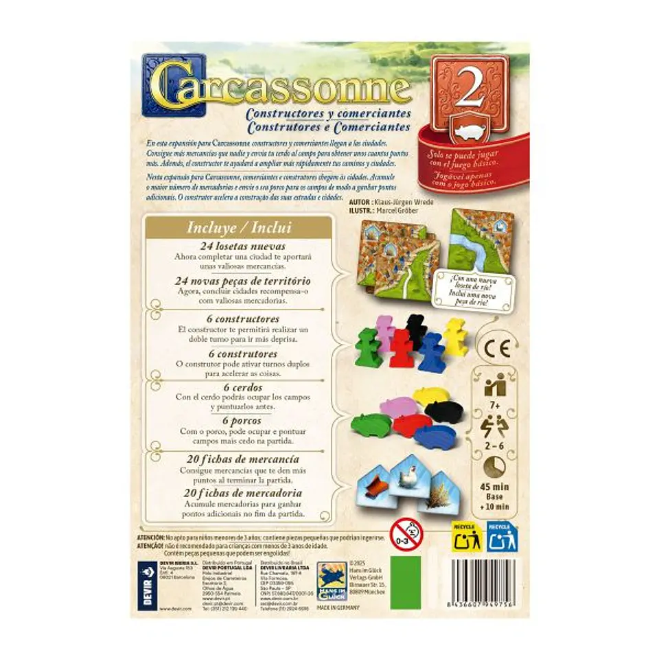 Carcassonne: Constructores y Comerciantes (3Edición) 2