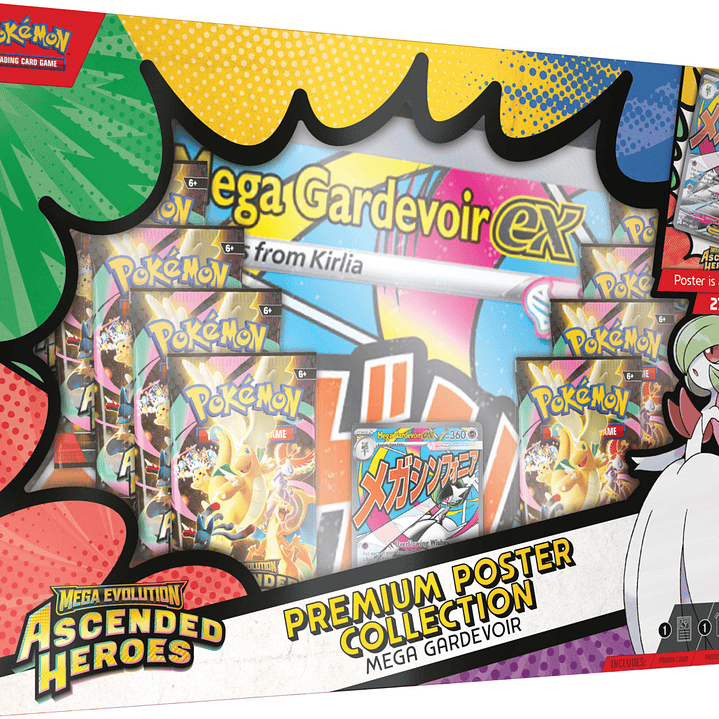 Preventa - Pokemon TCG Mega Evolution - Mega Gardevoir Ascended Heroes Premium Poster Collection 1