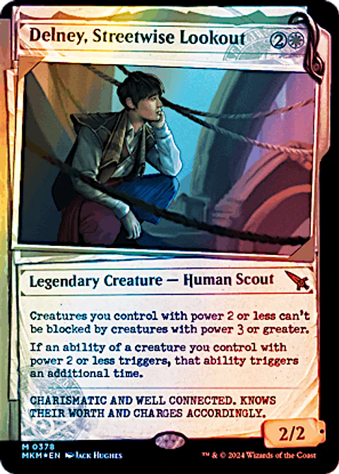 Murders at Karlov Manor Variants Foil: Delney, Streetwise Lookout (0378 - Invisible Ink Dossier) - Inglés