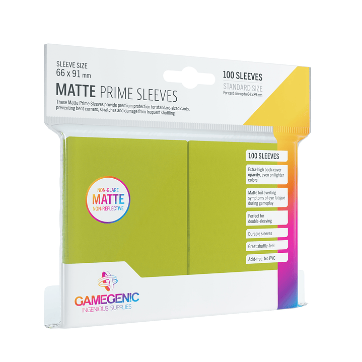 MATTE PRIME SLEEVES - 66x91mm - Standard - LIME (100) 1