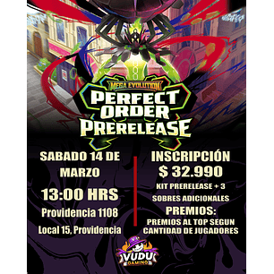 Preventa - Pokémon TCG: Prerelease Perfect Order - Sábado 14 de Marzo