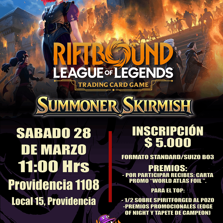 Inscripción Evento Riftbound: Summoner Skirmish 28 de Marzo 2026 1