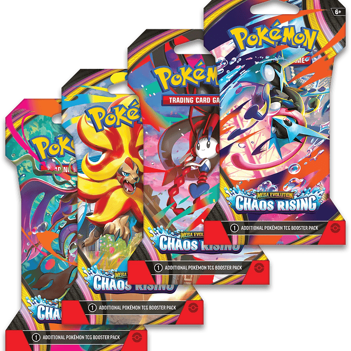 Preventa - Pokémon TCG: Mega Evolution Chaos Rising - Sleeved Booster - Inglés 1