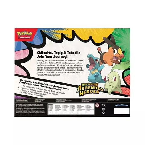 Pokémon Ascended Heroes First Partners Deluxe Pin Collection - Inglés