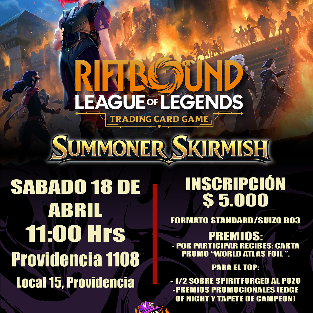 Inscripción Evento Riftbound: Summoner Skirmish 18 de Abril 2026 1
