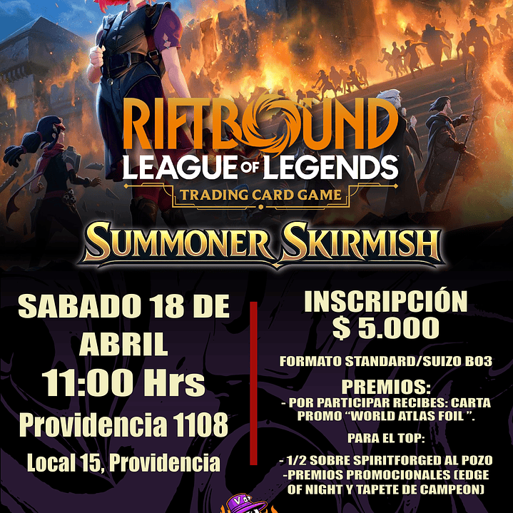 Inscripción Evento Riftbound: Summoner Skirmish 18 de Abril 2026 1