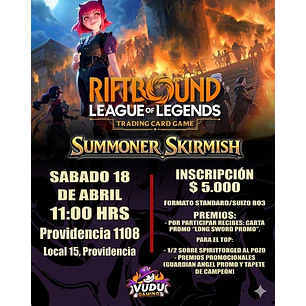 Inscripción Evento Riftbound: Summoner Skirmish 18 de Abril 2026