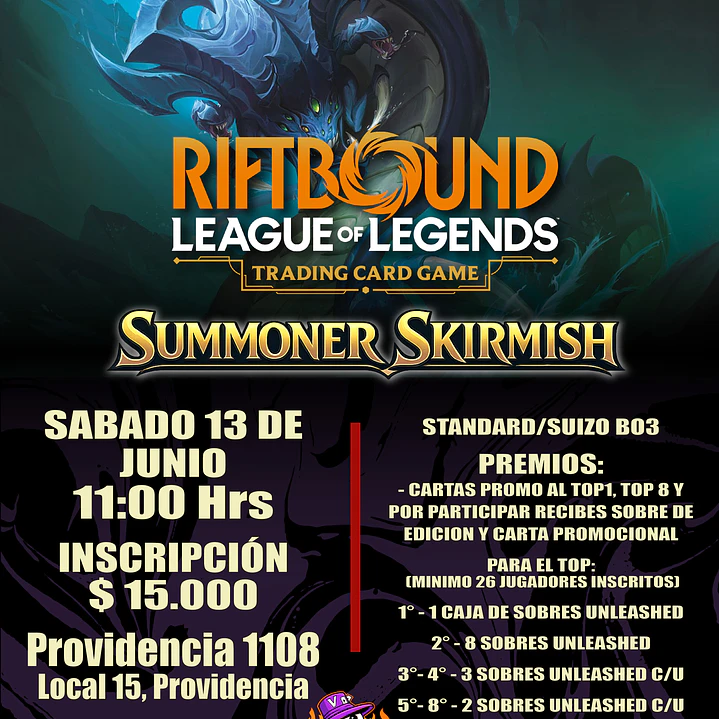 Inscripción Evento Riftbound: Summoner Skirmish 13 de Junio 2026 1