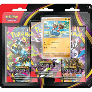 Preventa - Pokemon TCG: Mega Evolution Pitch Black- 3 Pack Blister - Inglés