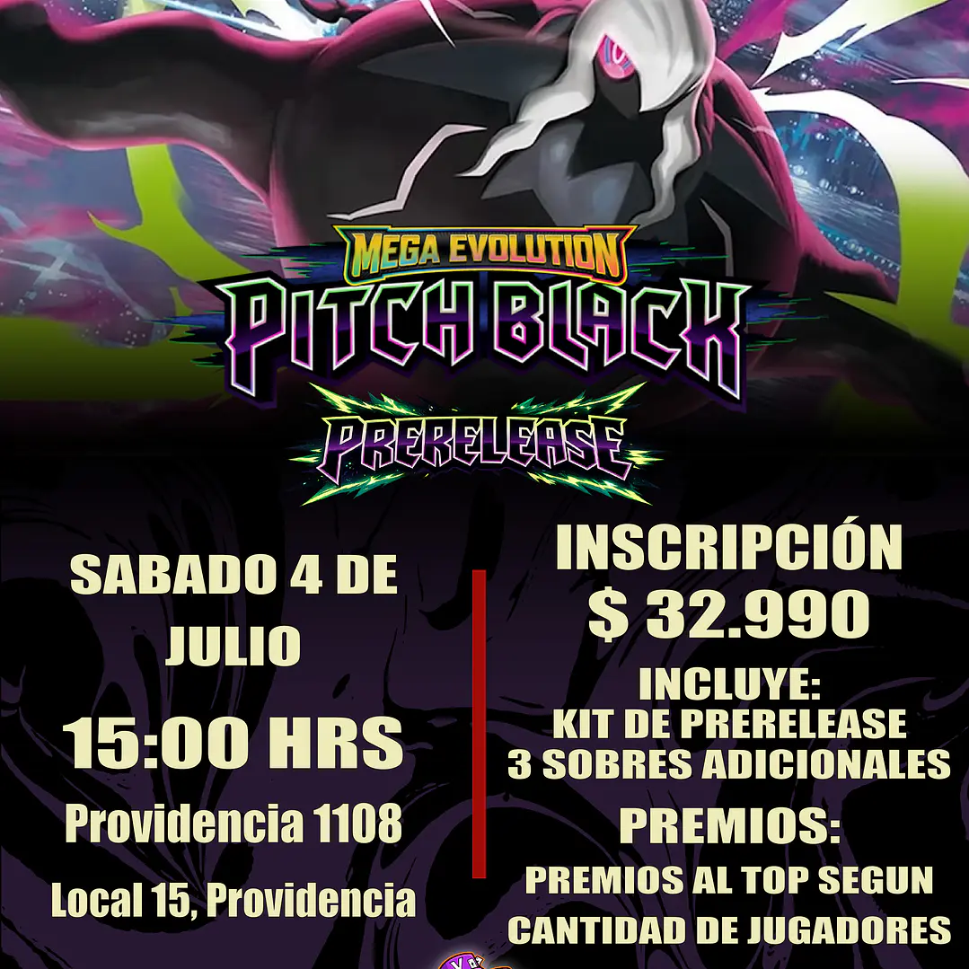 Preventa - Pokémon TCG: Prerelease Pitch Black - Sabado 04 de Julio 15:00 hrs 1