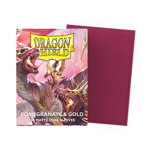 Dragon Shield: Protector Dual Matte Solid Color 100u - Pomegranate & Gold