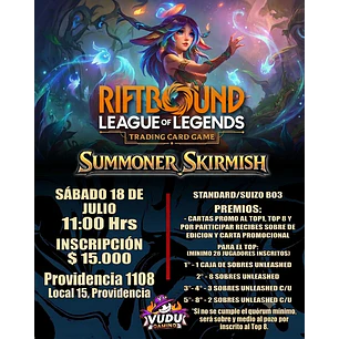 Inscripción Evento Riftbound: Summoner Skirmish 18 de Julio 2026
