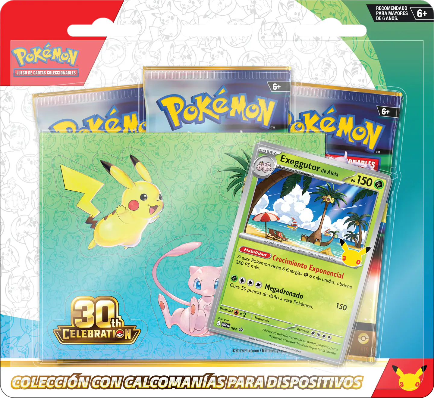 Pokemon TCG: 30th Celebration Tech Sticker Collection Alolan Exeggutor 1