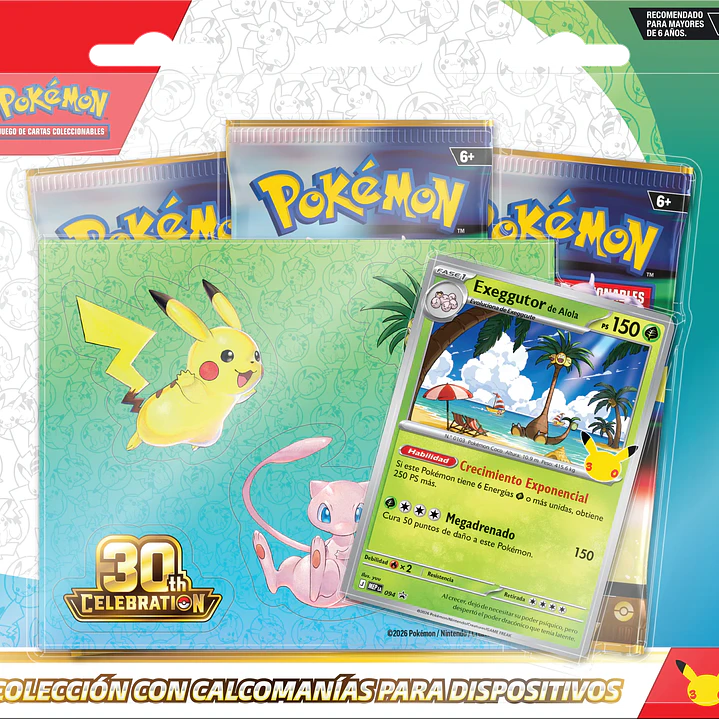 Preventa - Pokemon TCG: 30th Celebration Tech Sticker Collection Alolan Exeggutor - Español 1