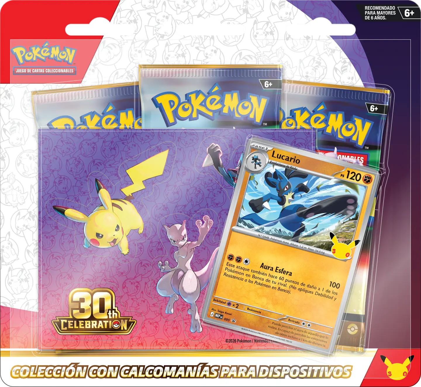 Pokemon TCG: 30th Celebration Tech Sticker Collection Lucario 1