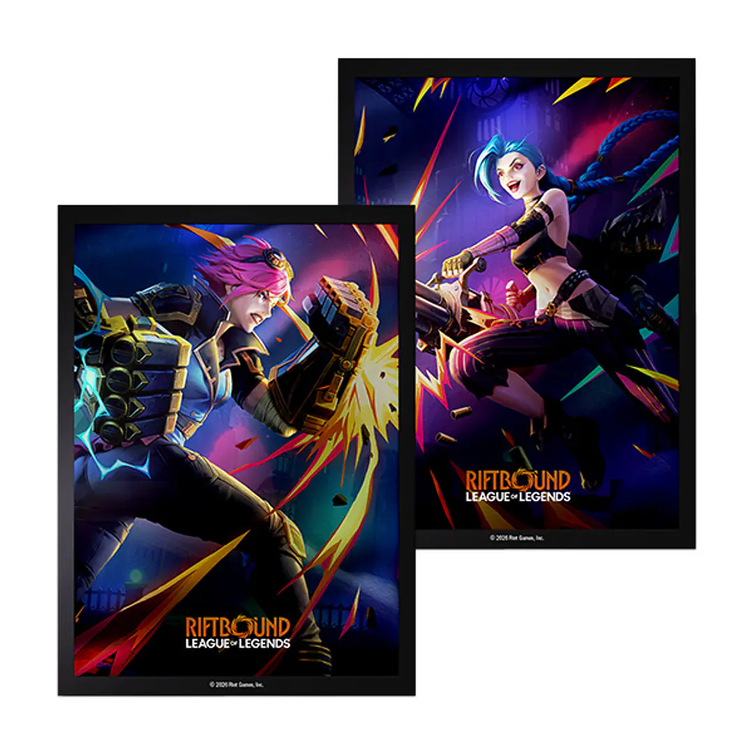 Preventa - Card Sleeves Riftbound - Vendetta - Vi vs Jinx 1