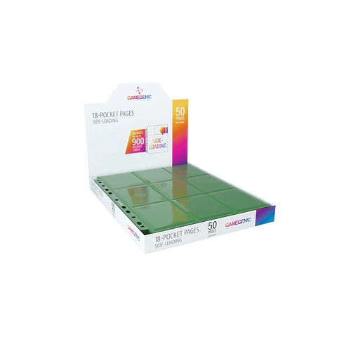 Game Genic - Essential Line Sideloading 18-Pocket Pages Display - GREEN