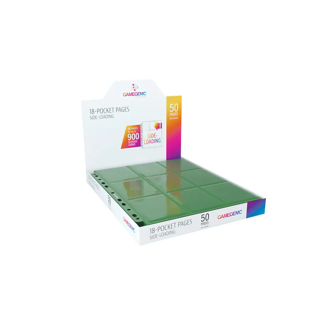 Game Genic - Essential Line Sideloading 18-Pocket Pages Display - GREEN 1