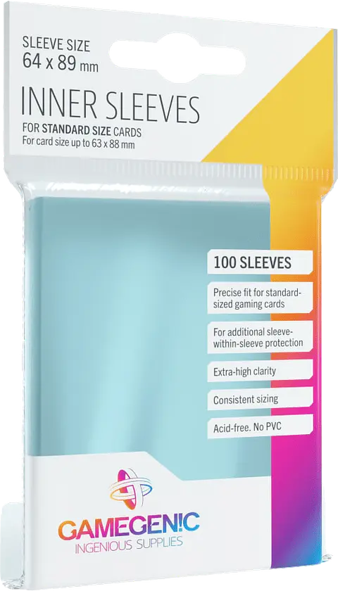 Game genic  - Protectores Standard Inner Sleeves 100und 64x89 mm