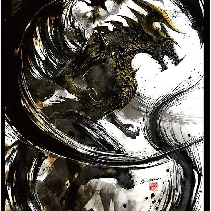 Square Enix card sleeves Bahamut - 100uns 67x92mm 1