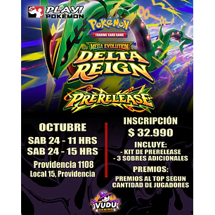 Evento - Pokémon TCG: Prerelease Delta Reign - Sabado 24 de Octubre 11:00 hrs
