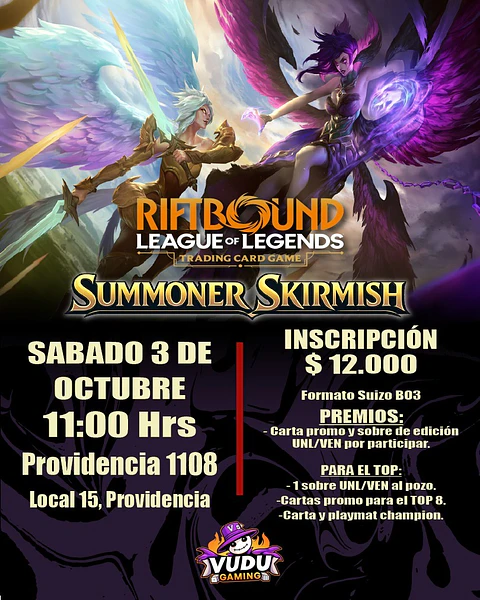 Inscripción Evento Riftbound - Summoner Skirmish Sabado 03 de Octubre del 2026