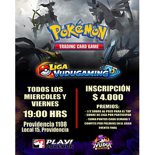 Evento - Liga Pokémon TCG - Todos los Miércoles y Viernes - 19:00 hrs