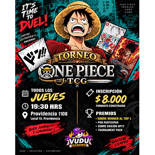 Evento - Torneo One Piece TCG - Todos los Jueves - 19:30 hrs