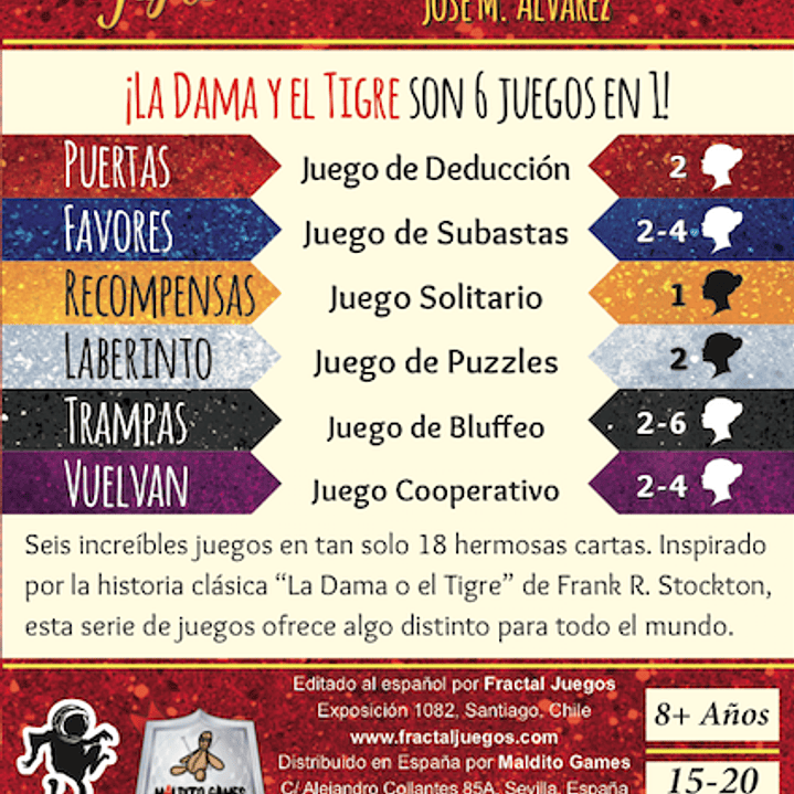 Juego de Mesa - La Dama y El Tigre 6 en 1 - Español 2