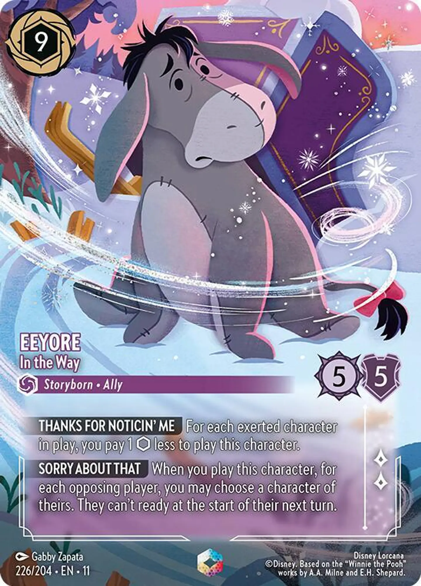 Lorcana TCG - Eeyore - In the Way (Enchanted) - Winterspell (11) 1