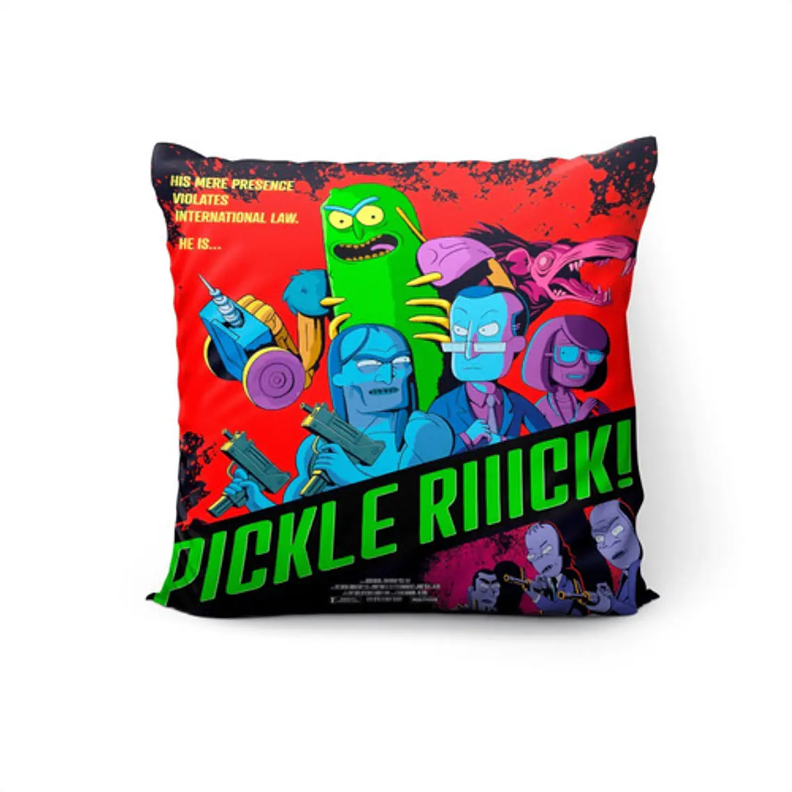 Cojín Rick Y Morty Pickle Rick 45x45cm Vudú Love  1