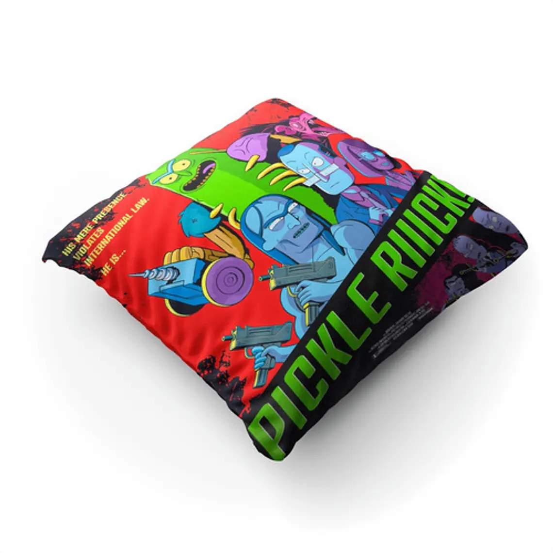 Cojín Rick Y Morty Pickle Rick 45x45cm Vudú Love  2