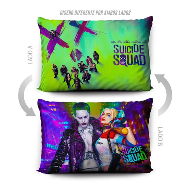 Funda De Almohada Suicide Squad 70x45cm Vudú Love  5