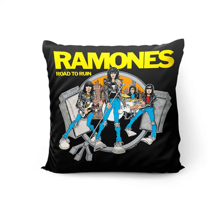 Cojín Ramones: Road To Ruin 45x45cm Vudú Love  1