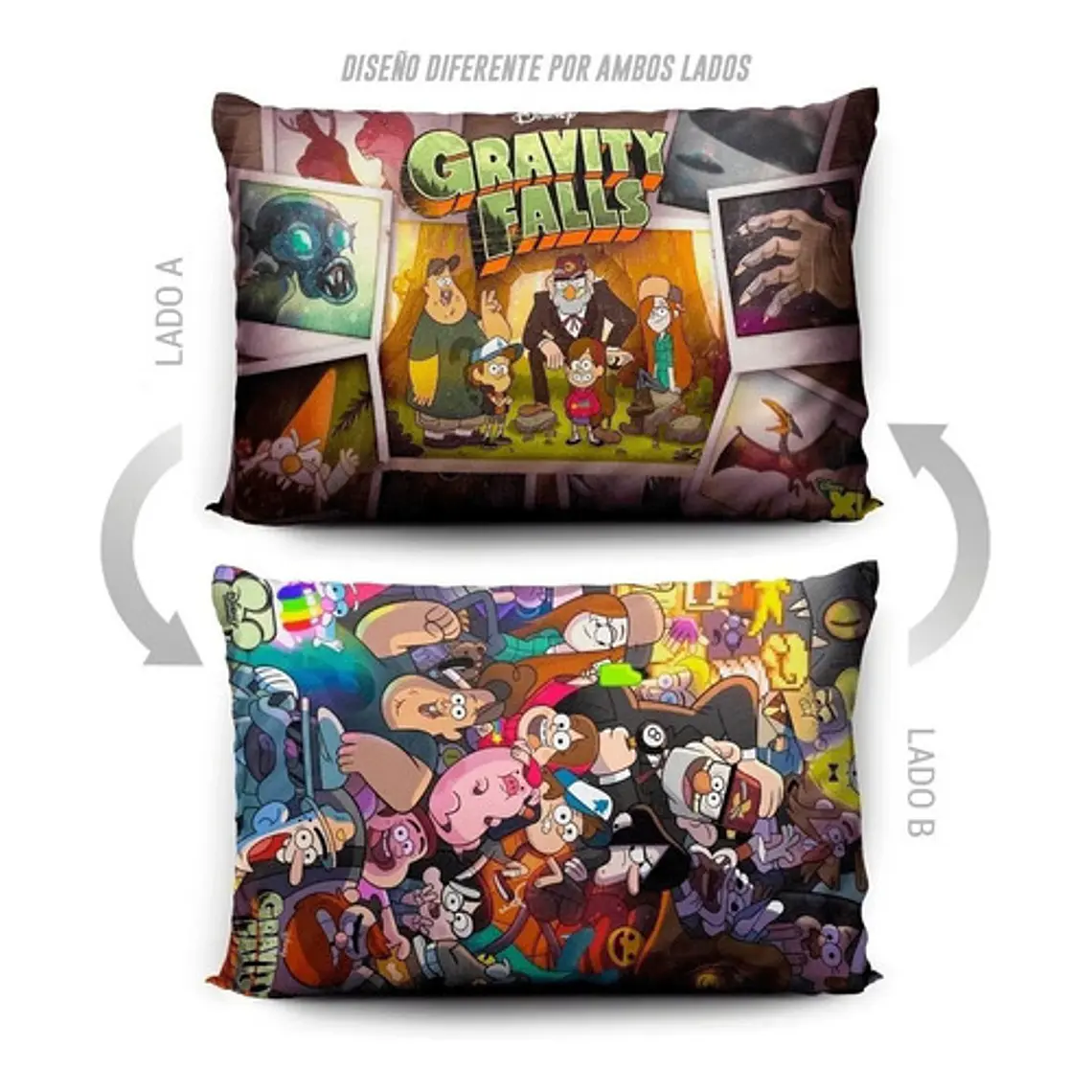 Funda De Almohada Gravity Fall 70x45cm Vudú Love  5