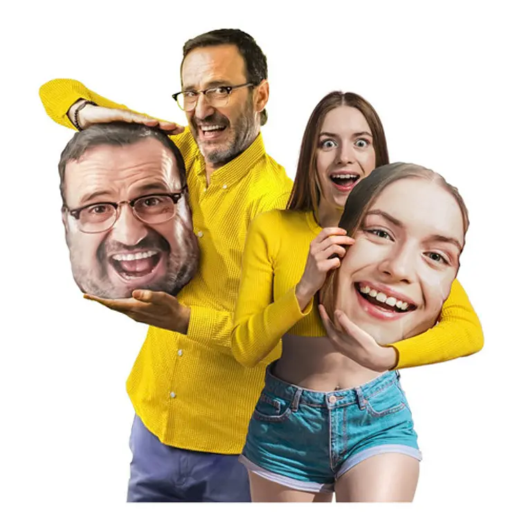 Cojín Cabezón Personalizado 60x55 Doble Estampado Vudú Love 1