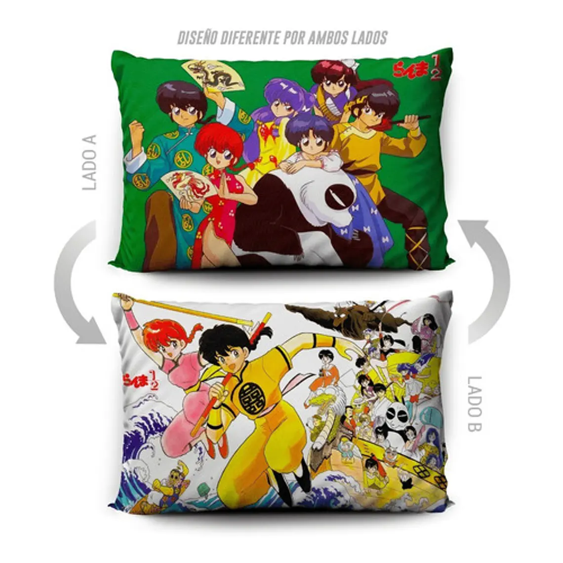 Funda De Almohada Ranma1/2 70x45cm Doble Estampado Vudú Love 5