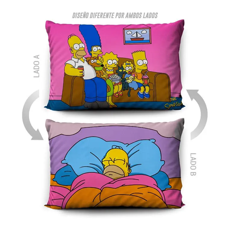 Funda De Almohada Los Simpson 70x45cm Vudú Love  5