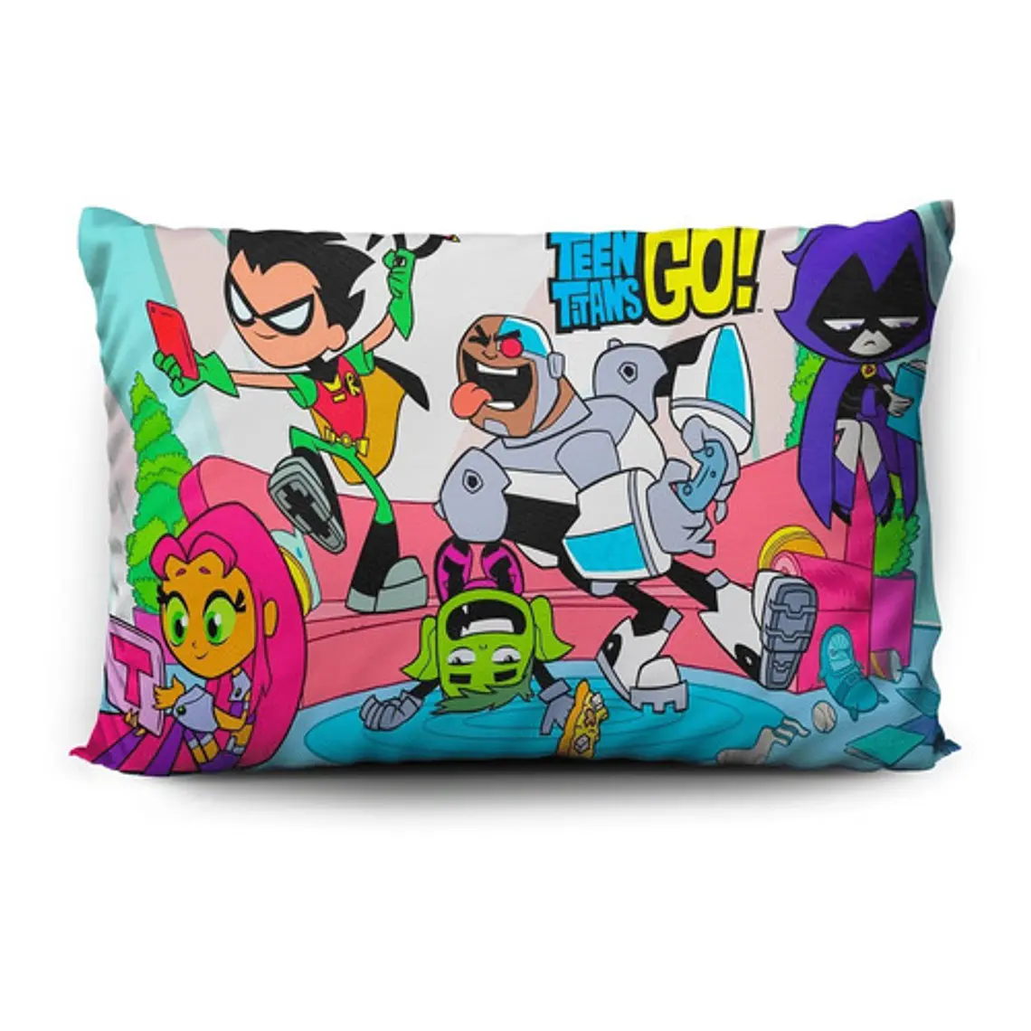 Funda De Almohada Teen Titans Go! 70x45cm Vudú Love  2