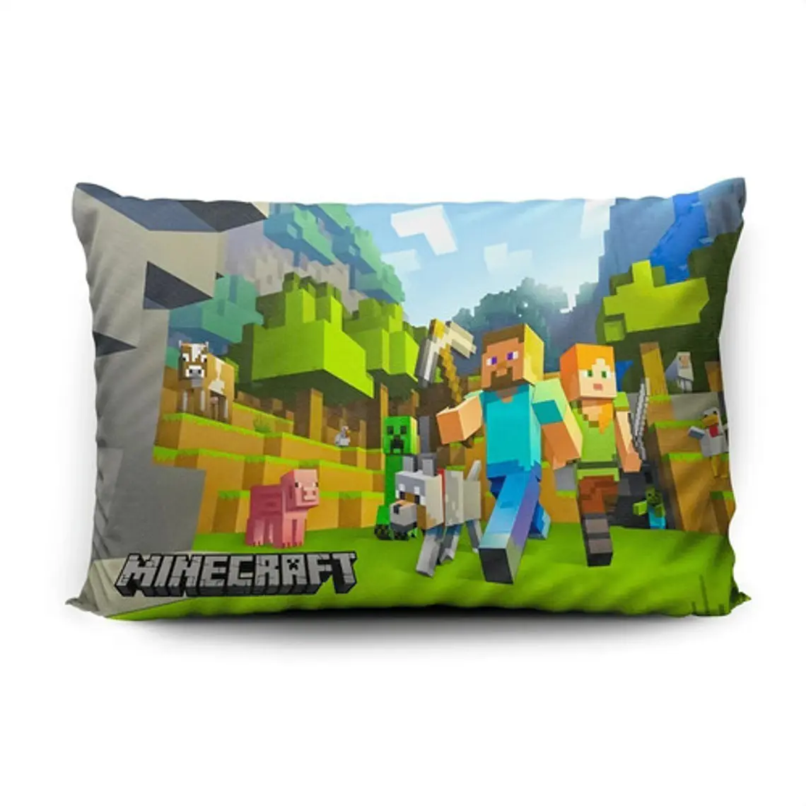 Funda De Almohada Minecraft 70x45cm Vudú Love  1