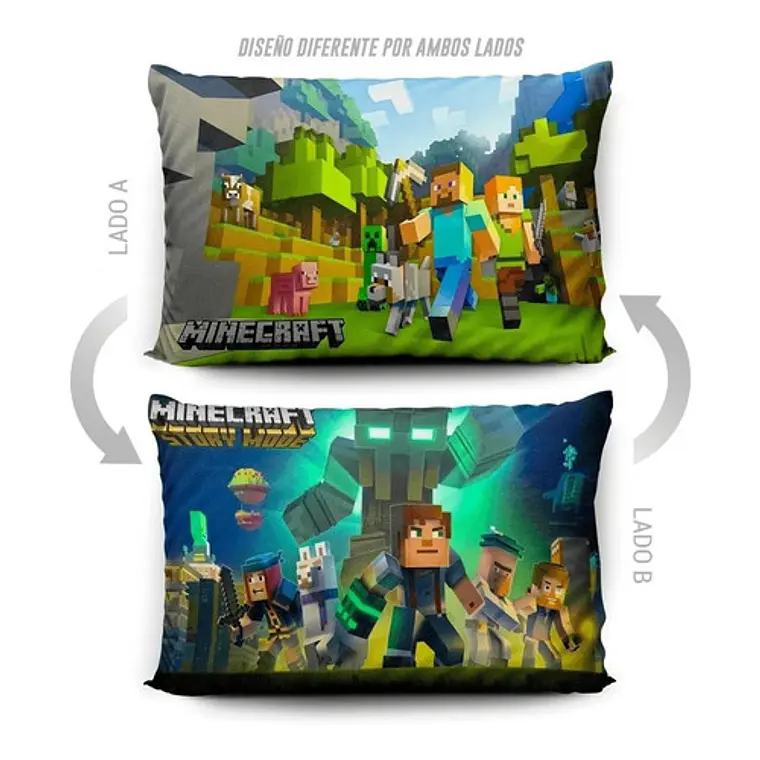Funda De Almohada Minecraft 70x45cm Vudú Love  5
